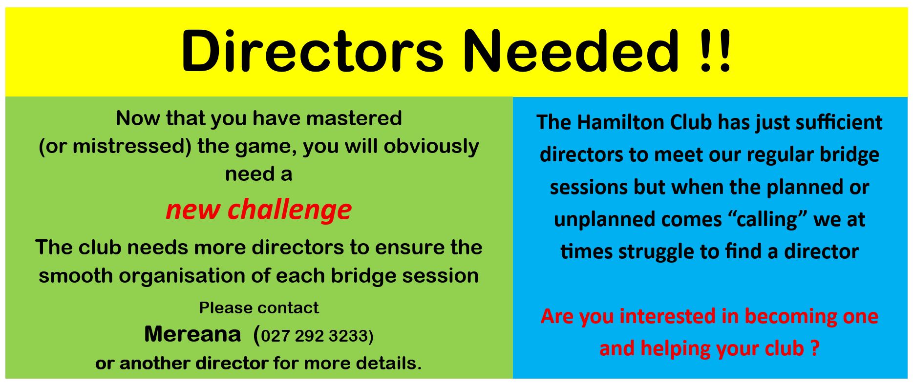 Hamilton NEEDS new Club directors